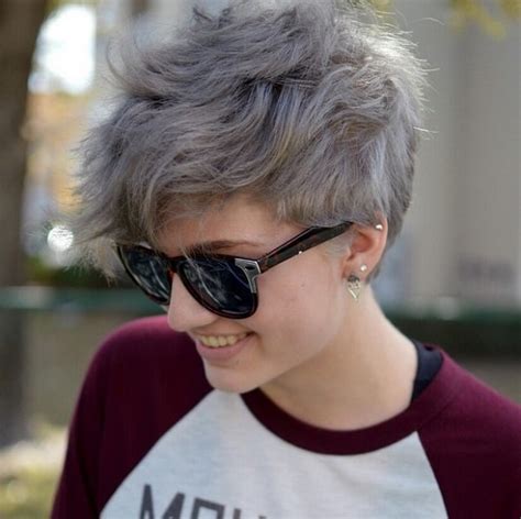 ash grey short hairstyles